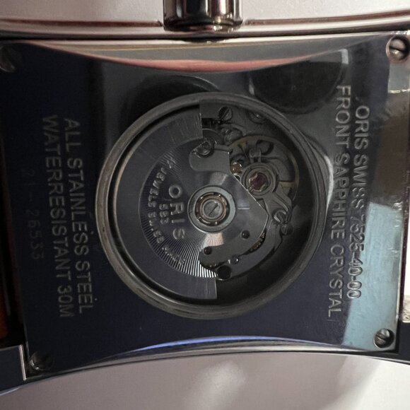 Oris Miles Rectangular Stainless Steel Watch; silver dialand hardly worn - Picture 5 of 7